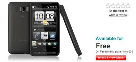 HTC HD2 HTC HD2 ingyen a Vodafone-tól