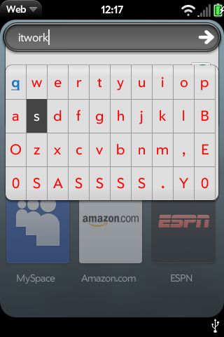 Palm Pre on screen keyboard Virtuális billentyûzet Palm Pre-re