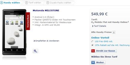 milestone 150 ezer lesz a Motorola Milestone