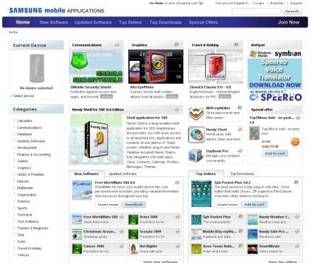 Samsung Mobile Applications Store Megnyílt a Samsung fejlesztõi oldala