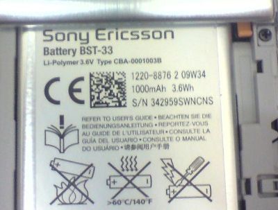 Sony Ericsson Sation battery 1000 mAh A Sony Ericsson megrövidíti vásárlóit?