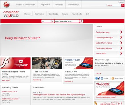 SE developer Megújult a Sony Ericsson fejlesztõi oldala