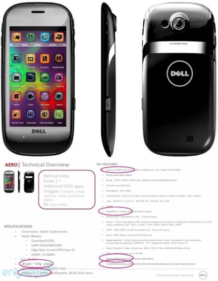 Négy androidos Dell mobil közeledik
