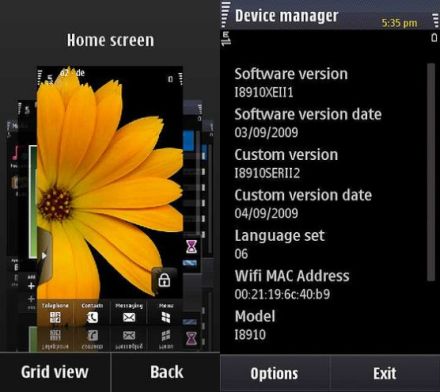i8910 update Új firmware: Samsung i8910