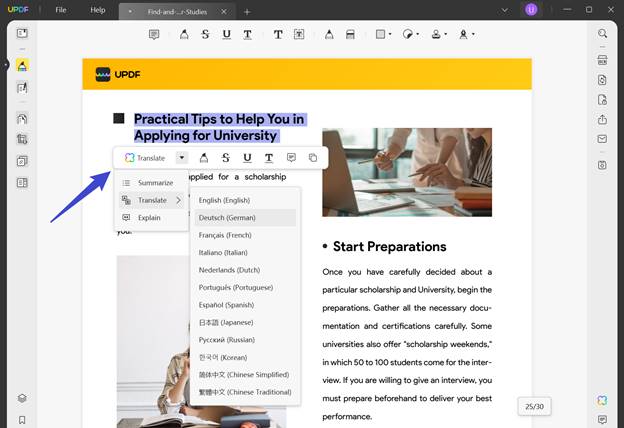 Mobilalkalmazás bemutató: A legjobb PDF dokumentum fordító AI-val
