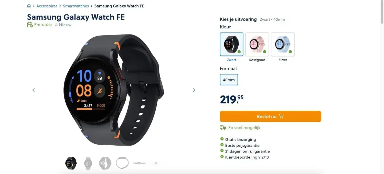 Megvan a Samsung Galaxy Watch FE európai ára!