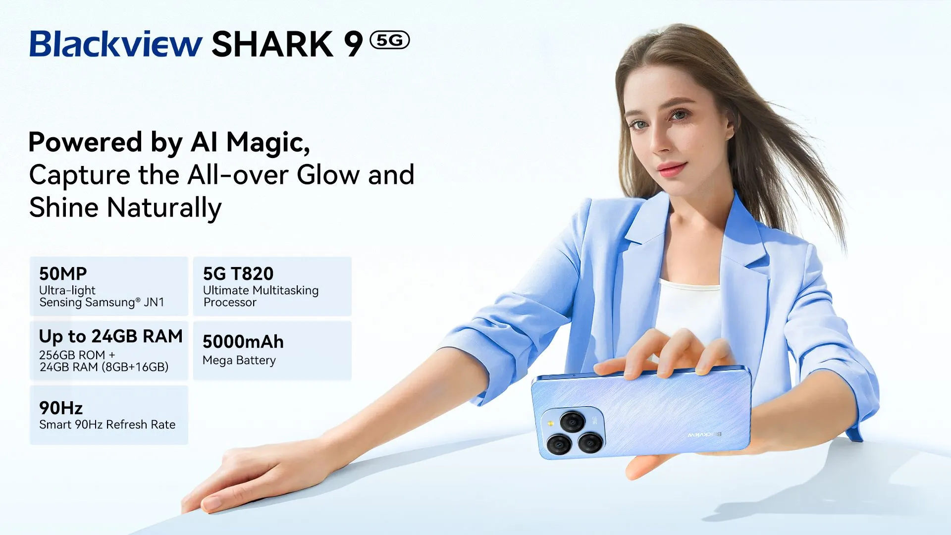 Blackview SHARK 9 5G: AI kamera és erőteljes teljesítmény