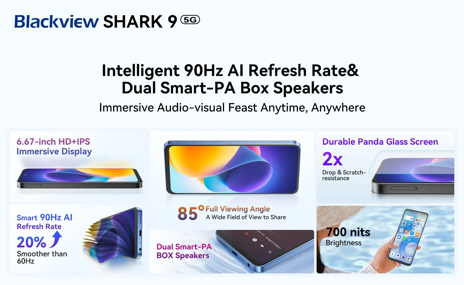 Blackview SHARK 9 5G: AI kamera és erőteljes teljesítmény