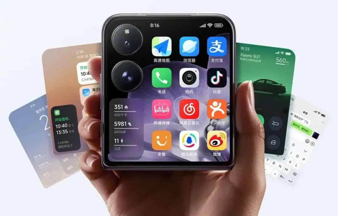 Itt a Xiaomi első kagylós, összecsukható okostelefonja